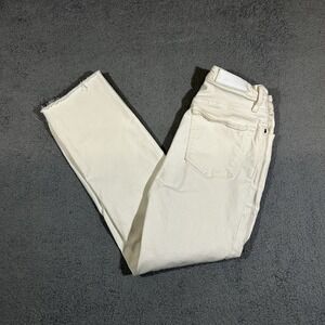 Re/Done Womens High Rise Slim Straight Leg Jeans White Womens Size 28 #2125